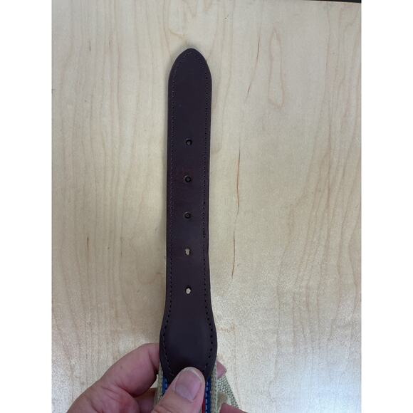 The Belted Cow Company Patriotic Men's Belt Navy and Tan - Picture 4 of 4